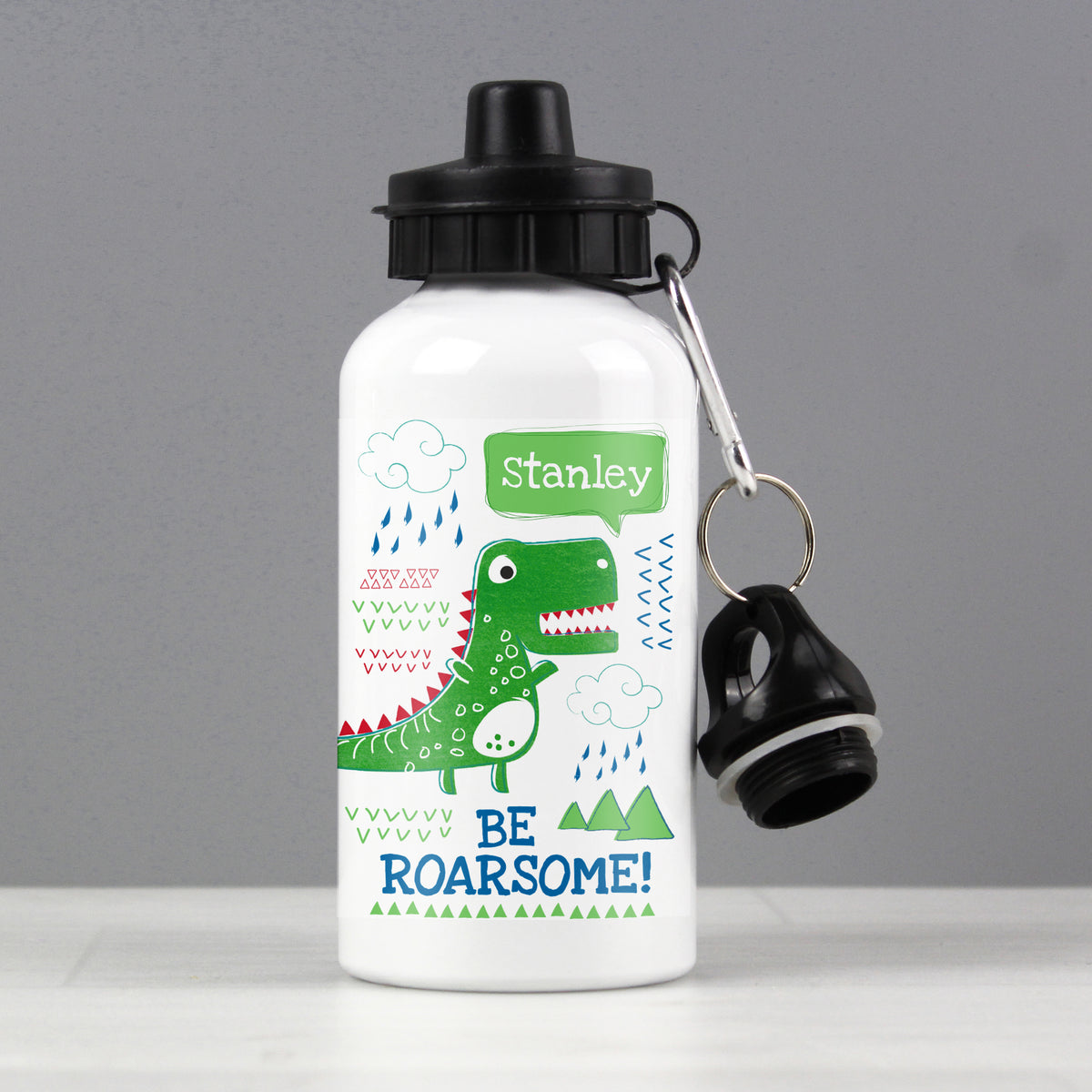 Personalised Be Roarsome Dinosaur Drinks Bottle