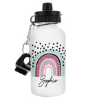 Personalised Rainbow White Drinks Bottle
