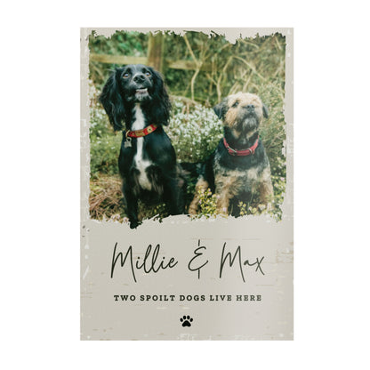 Personalised Photo Upload Pet Aluminium Sign
