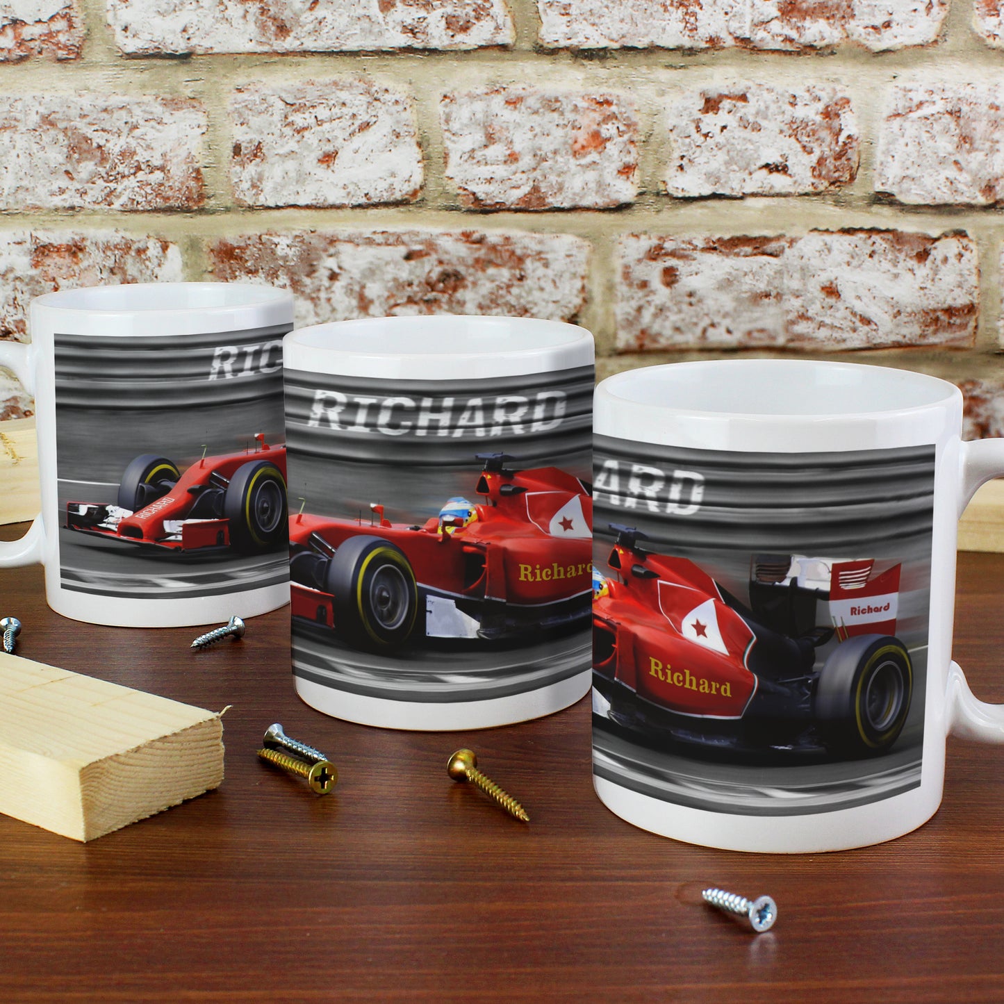 Personalised Formula 1 Photo Mug – Racing Car Mug with Name | Perfect Gift for F1 Fans