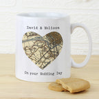 Personalised 1896 - 1904 Revised New Map Heart Mug