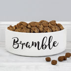 Personalised Any Name 15cm Medium White Pet Bowl