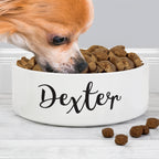 Personalised Any Name 15cm Medium White Pet Bowl