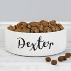 Personalised Any Name 15cm Medium White Pet Bowl