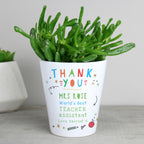 Personalised Thank You Teacher Plant Pot