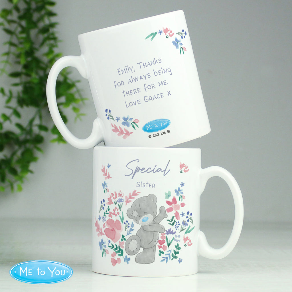 Personalised Me To You Pastel Floral Mug