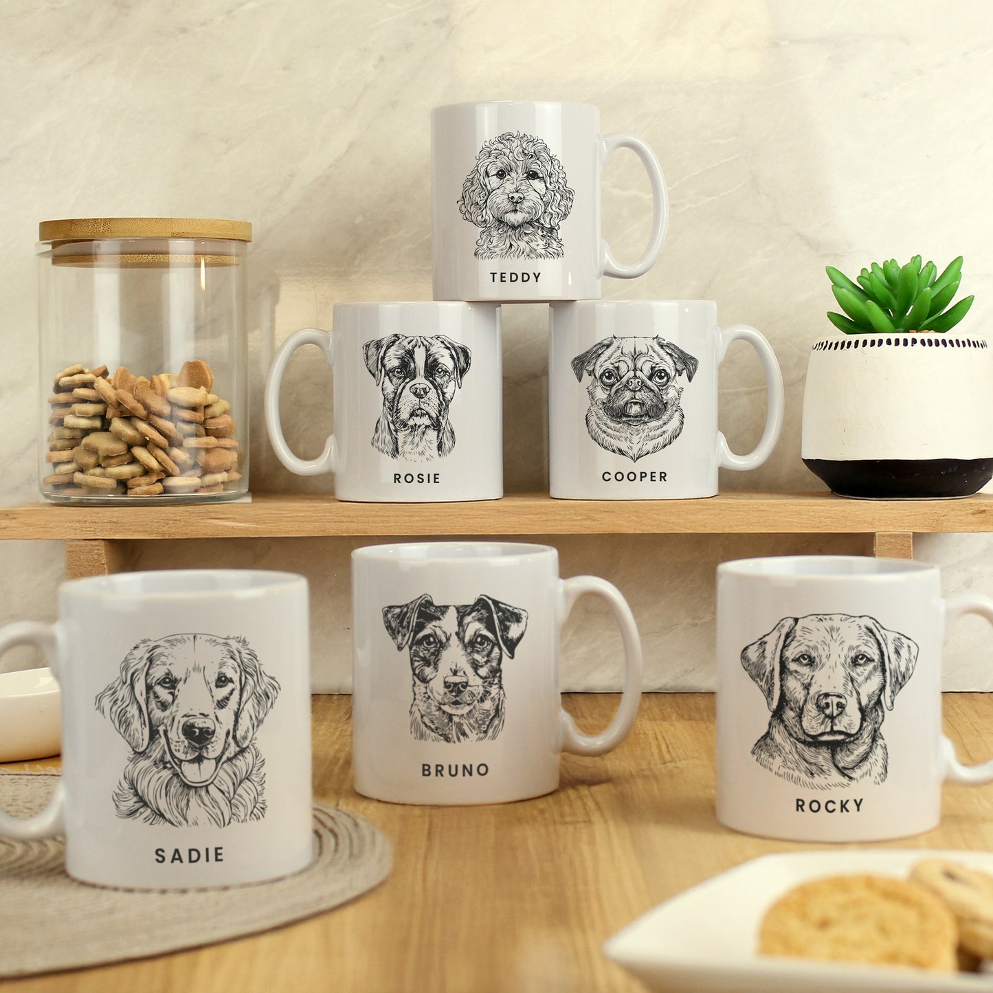 Personalised Dog Mug – Choose from 16 Dog Breeds | Custom Name & Message