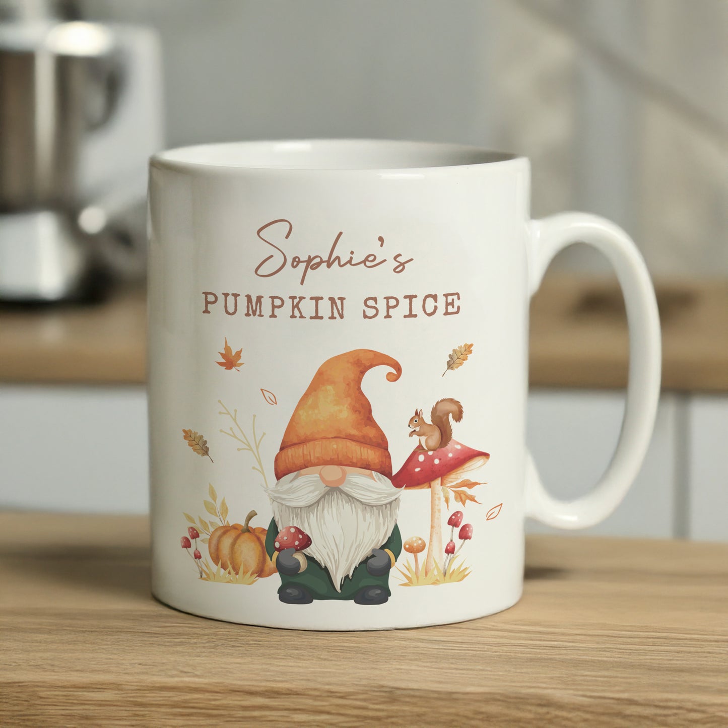 Personalised Autumn Gonk Mug