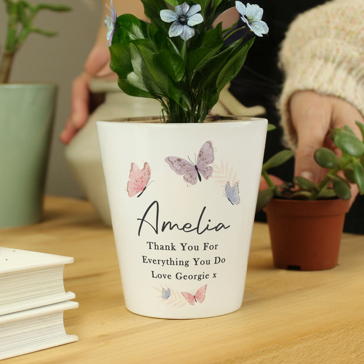 Personalised Butterfly Plant Pot