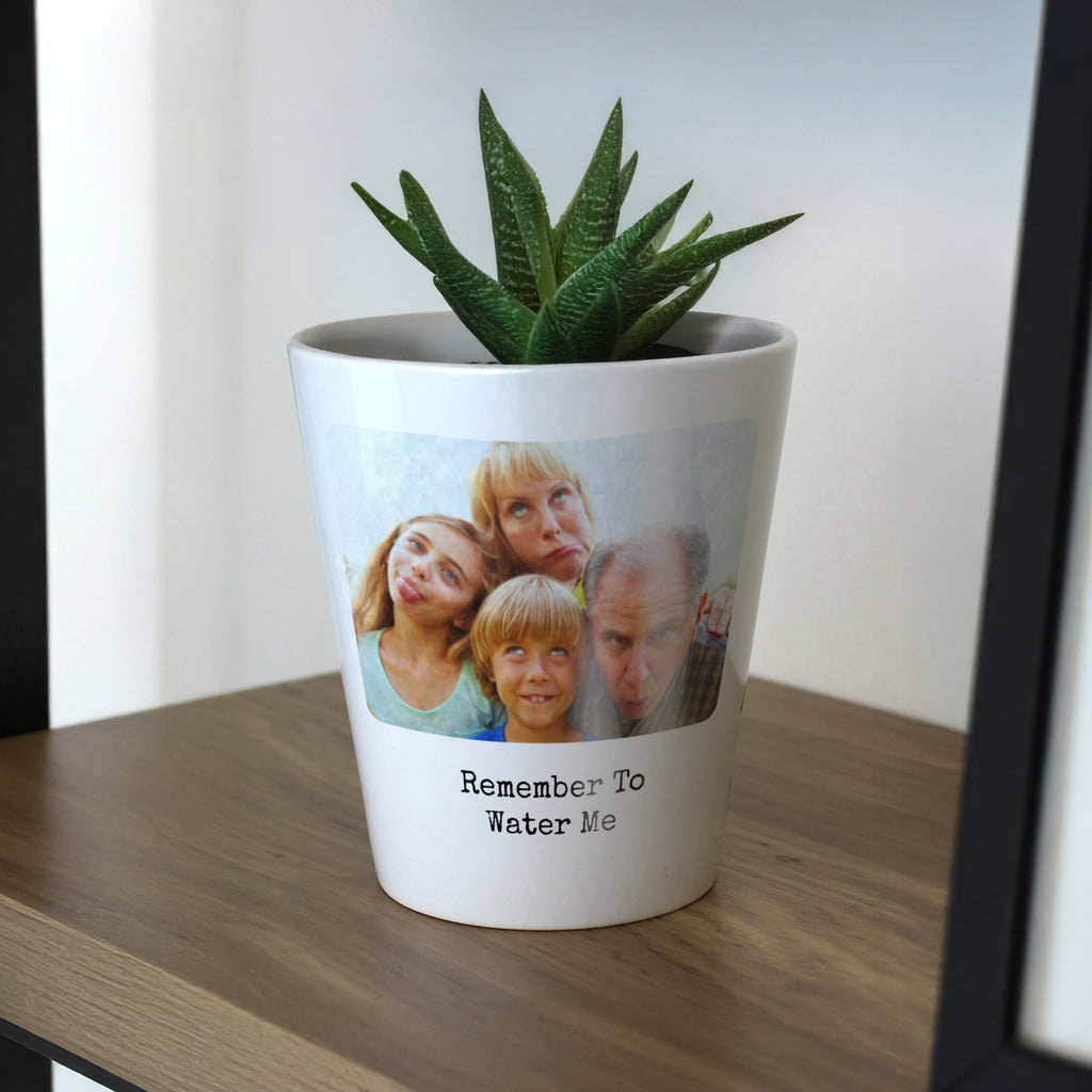 Personalised Photo Upload Plant Pot