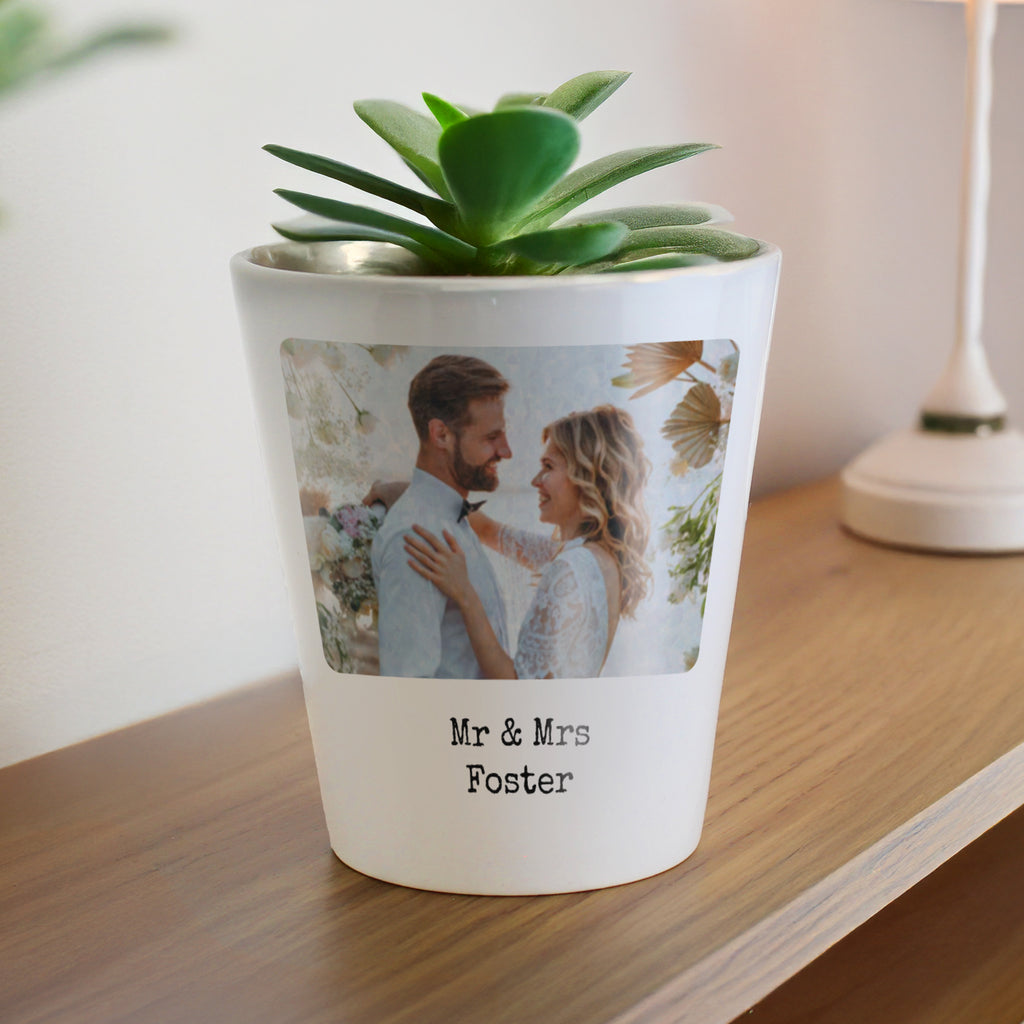 Personalised Photo Upload Plant Pot