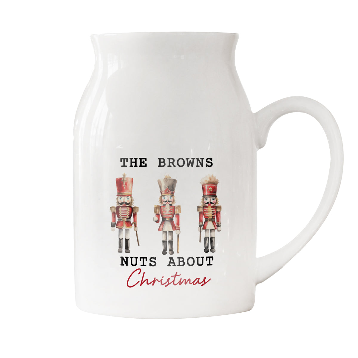 Personalised Nutcracker Ceramic Jug Vase
