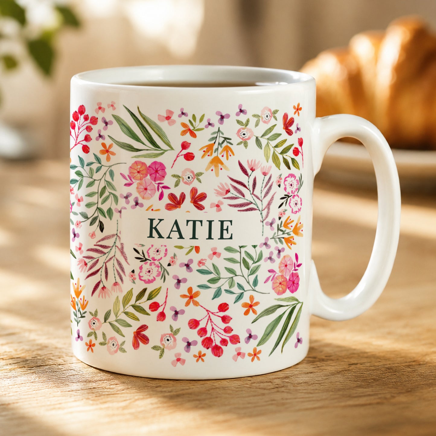 Personalised Floral Pattern Mug