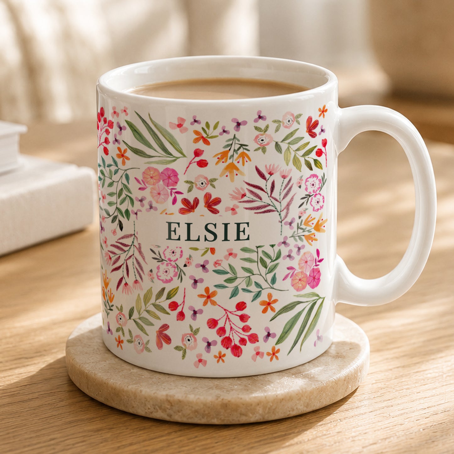 Personalised Floral Pattern Mug