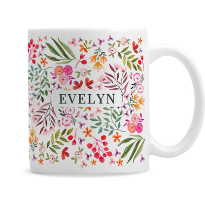 Personalised Floral Pattern Mug