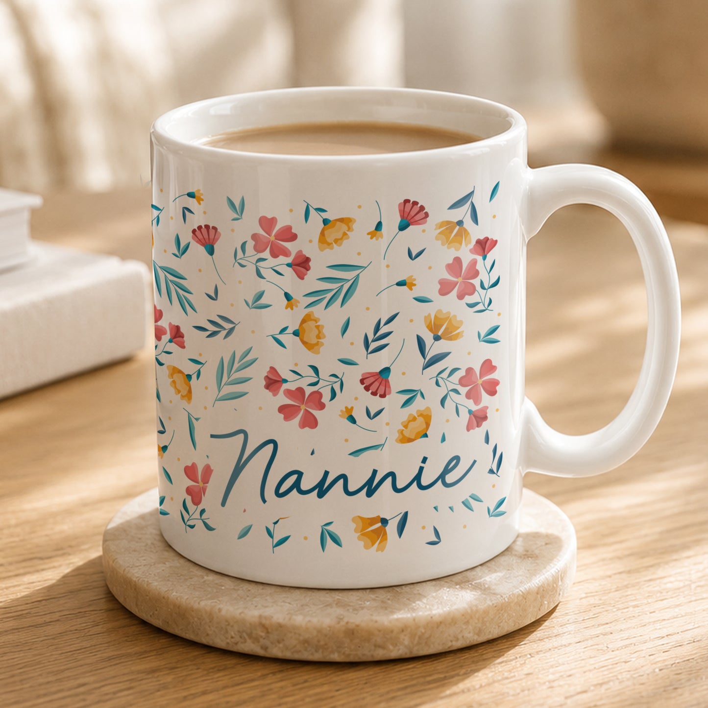 Personalised Bright Floral mug