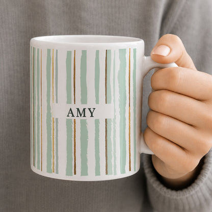 Personalised Striped Mug