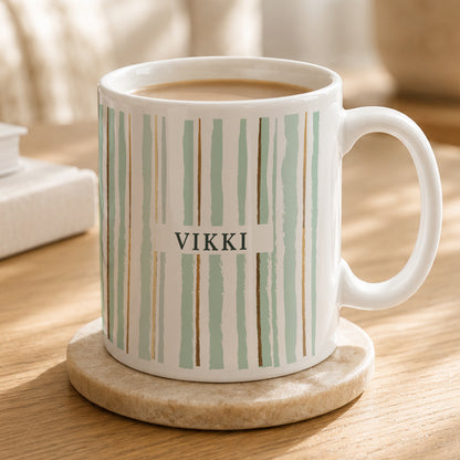 Personalised Striped Mug