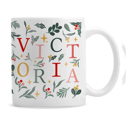 Personalised Christmas Pattern Mug