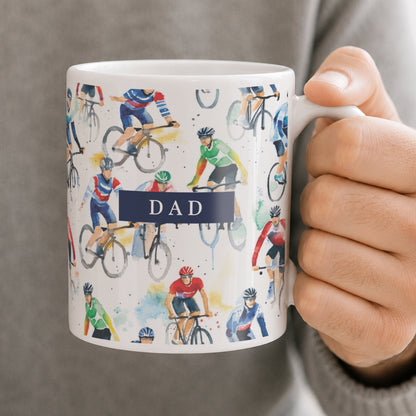 Personalised Cyclist Icons Mug