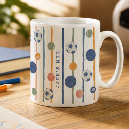 Personalised Sports Balls Mug