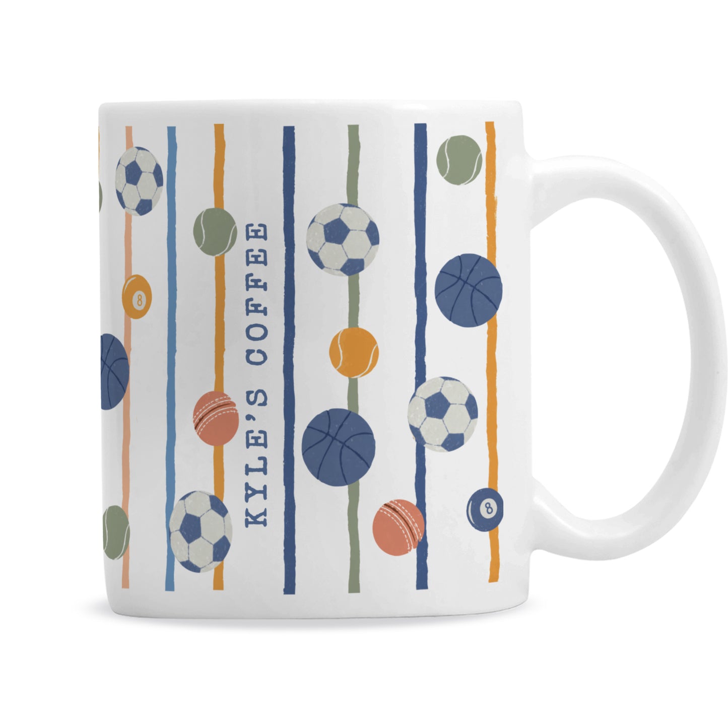 Personalised Sports Balls Mug