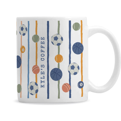 Personalised Sports Balls Mug