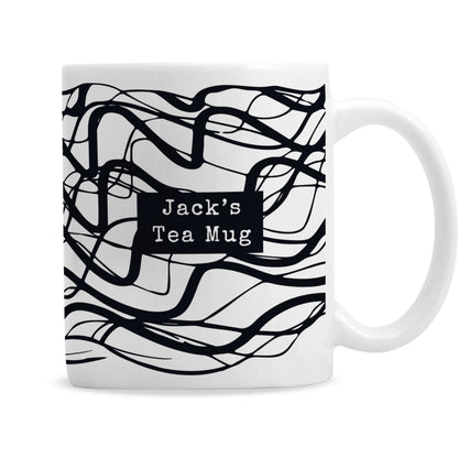 Personalised Black Pattern Mug