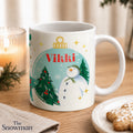 Personalised The Snowman Christmas Wishes Mug