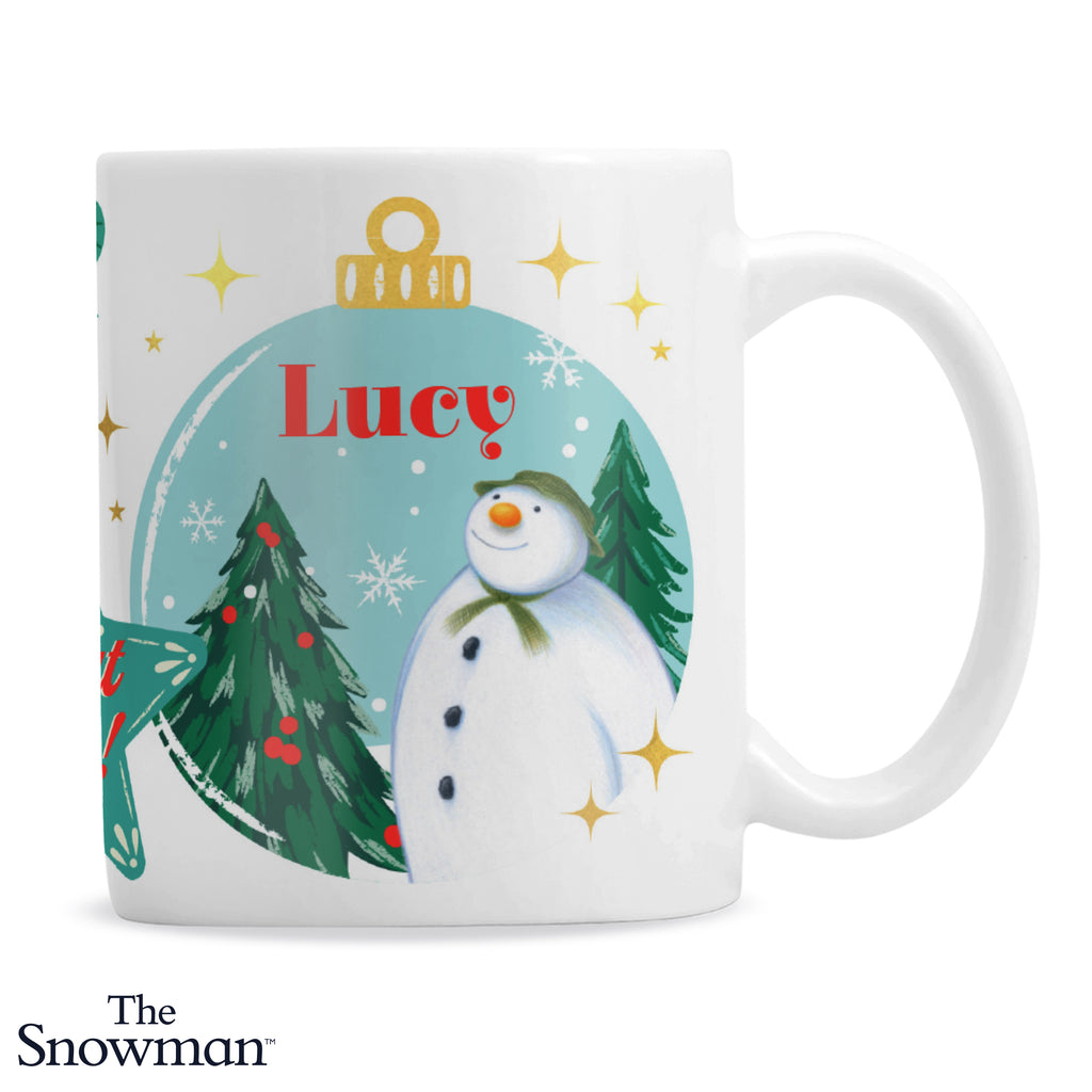 Personalised The Snowman Christmas Wishes Mug