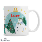 Personalised The Snowman Christmas Wishes Mug