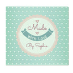Personalised Made with Love Glass Chopping Board/Worktop Saver