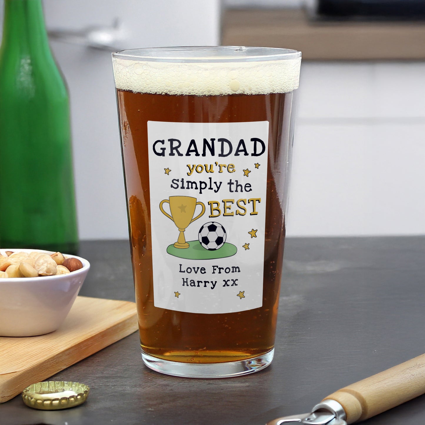 Personalised Simply The Best Beer Glass