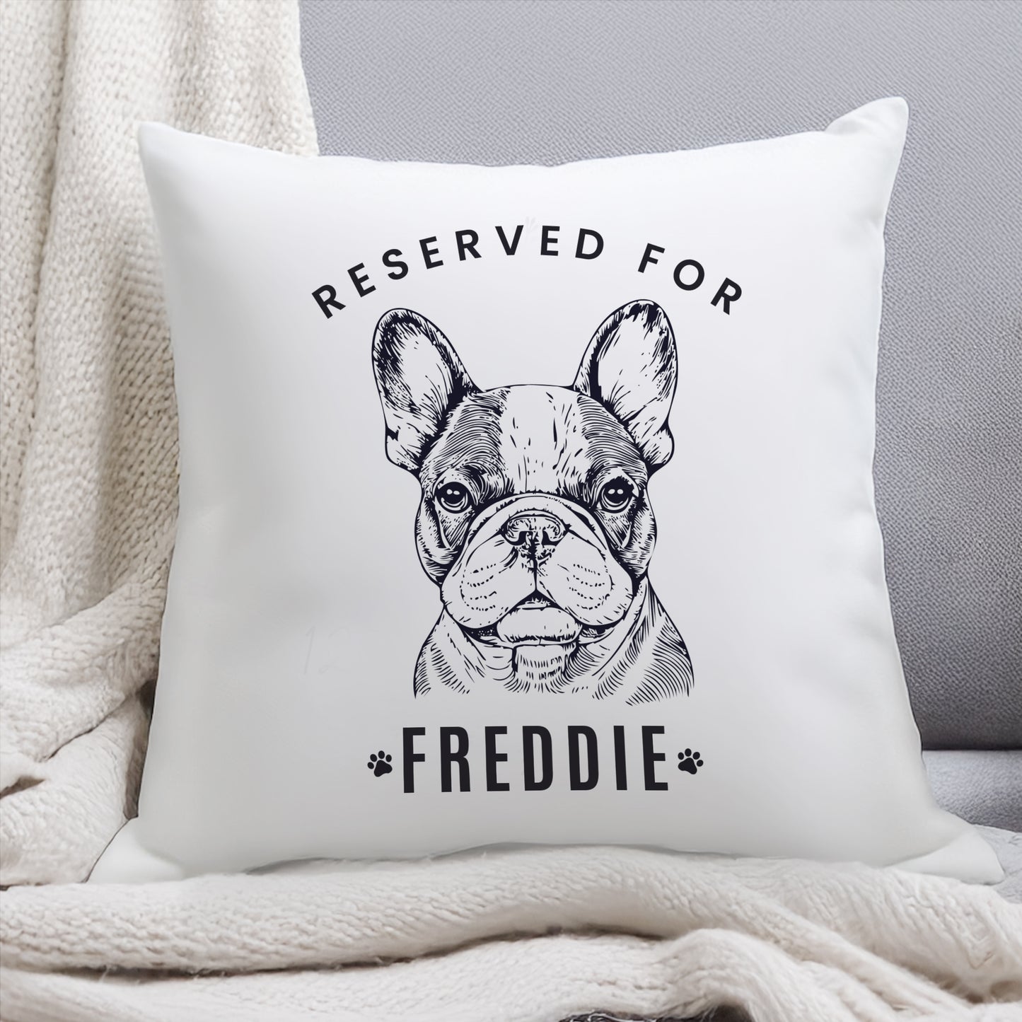 Personalised Reserved For Dog Breed Cushion