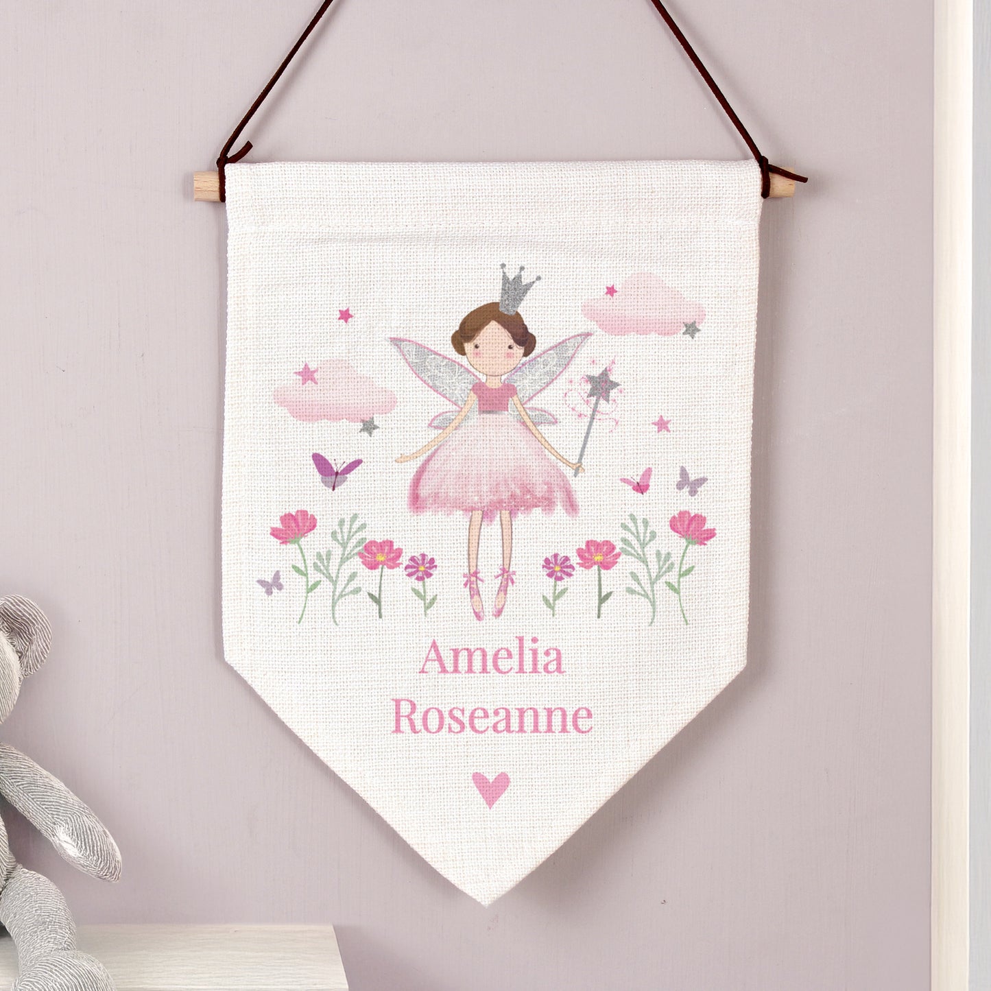 Personalised Fairy Princess Wall Art Banner