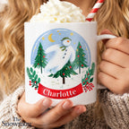Personalised The Snowman Christmas Wishes Plastic Mug