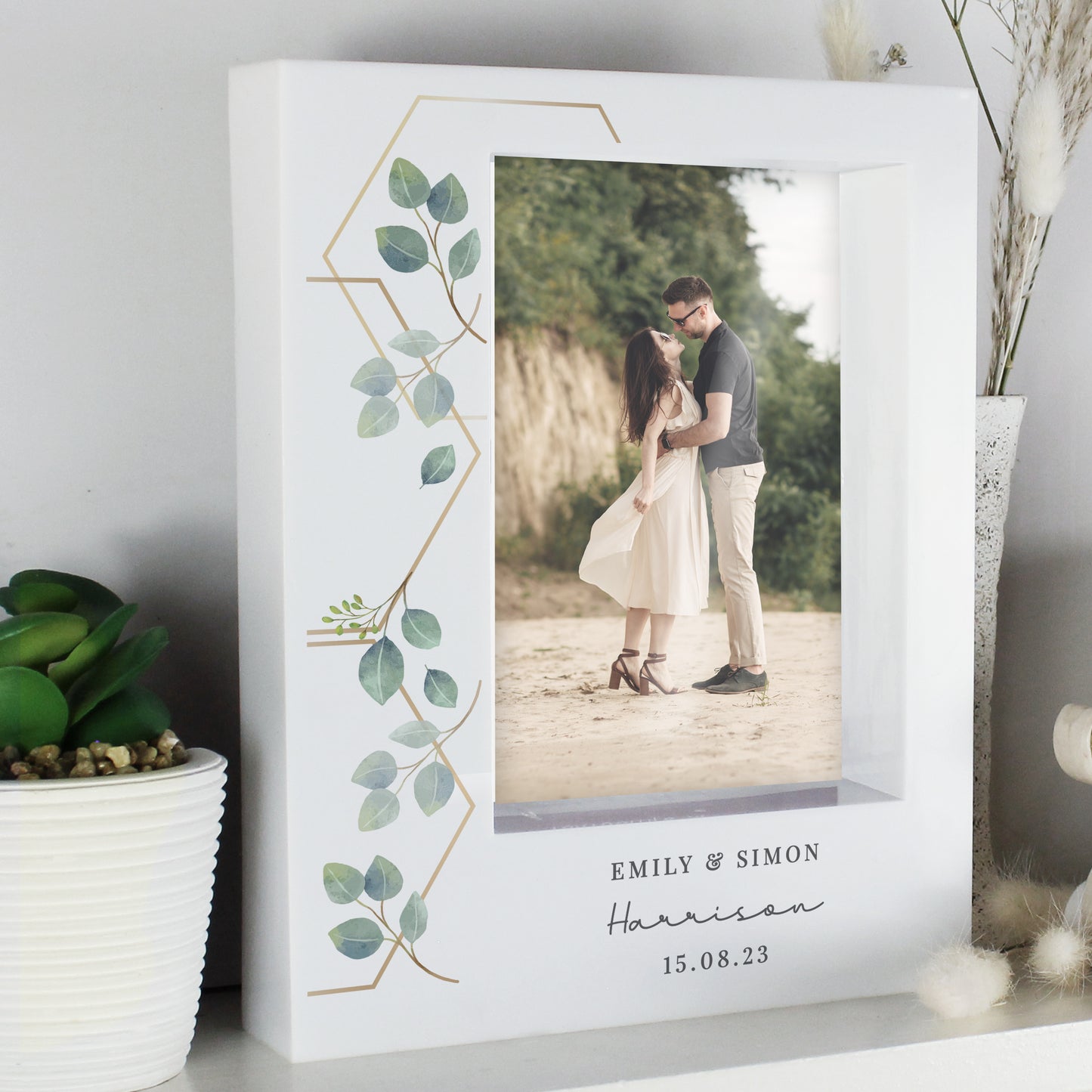 Personalised Botanical 5x7 Box Photo Frame