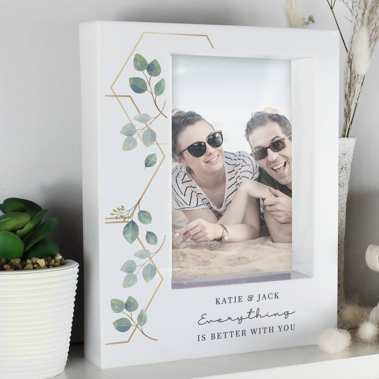 Personalised Botanical 5x7 Box Photo Frame