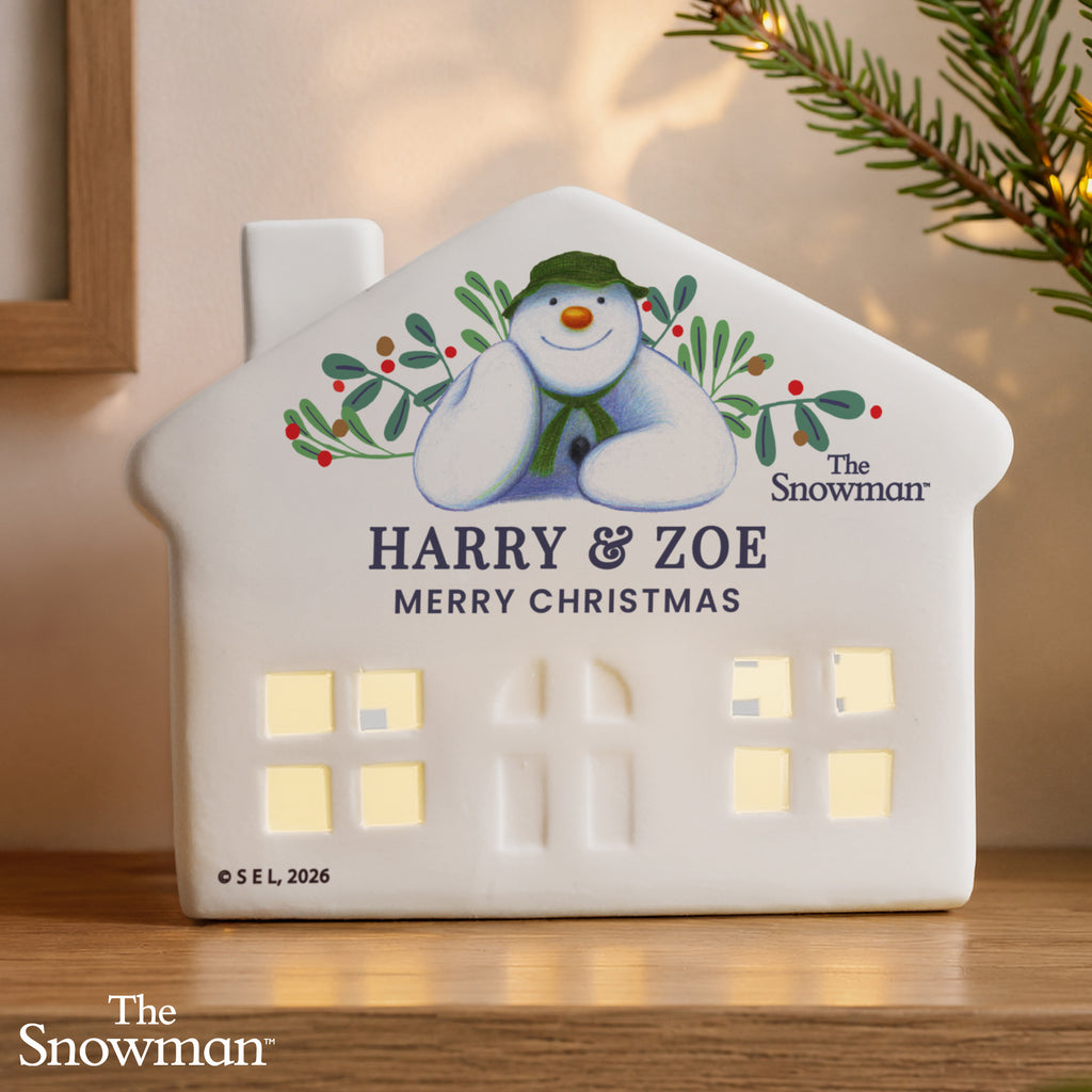 Personalised The Snowman Botanical LED House