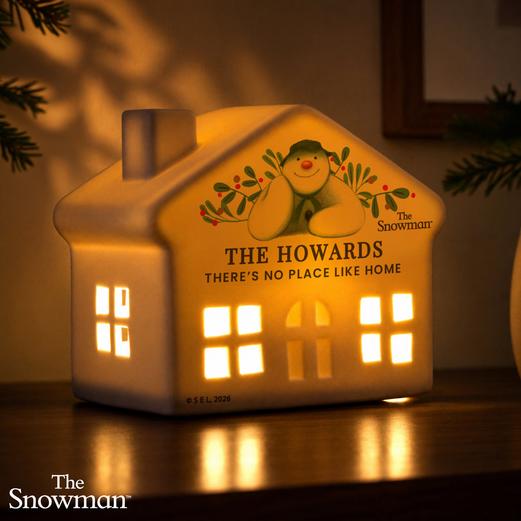 Personalised The Snowman Botanical LED House