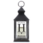 Personalised Initial Rustic Black Lantern