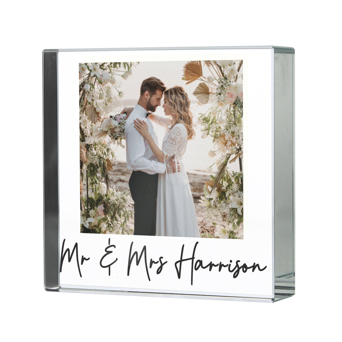 Personalised Photo Upload Small Glass Ornament