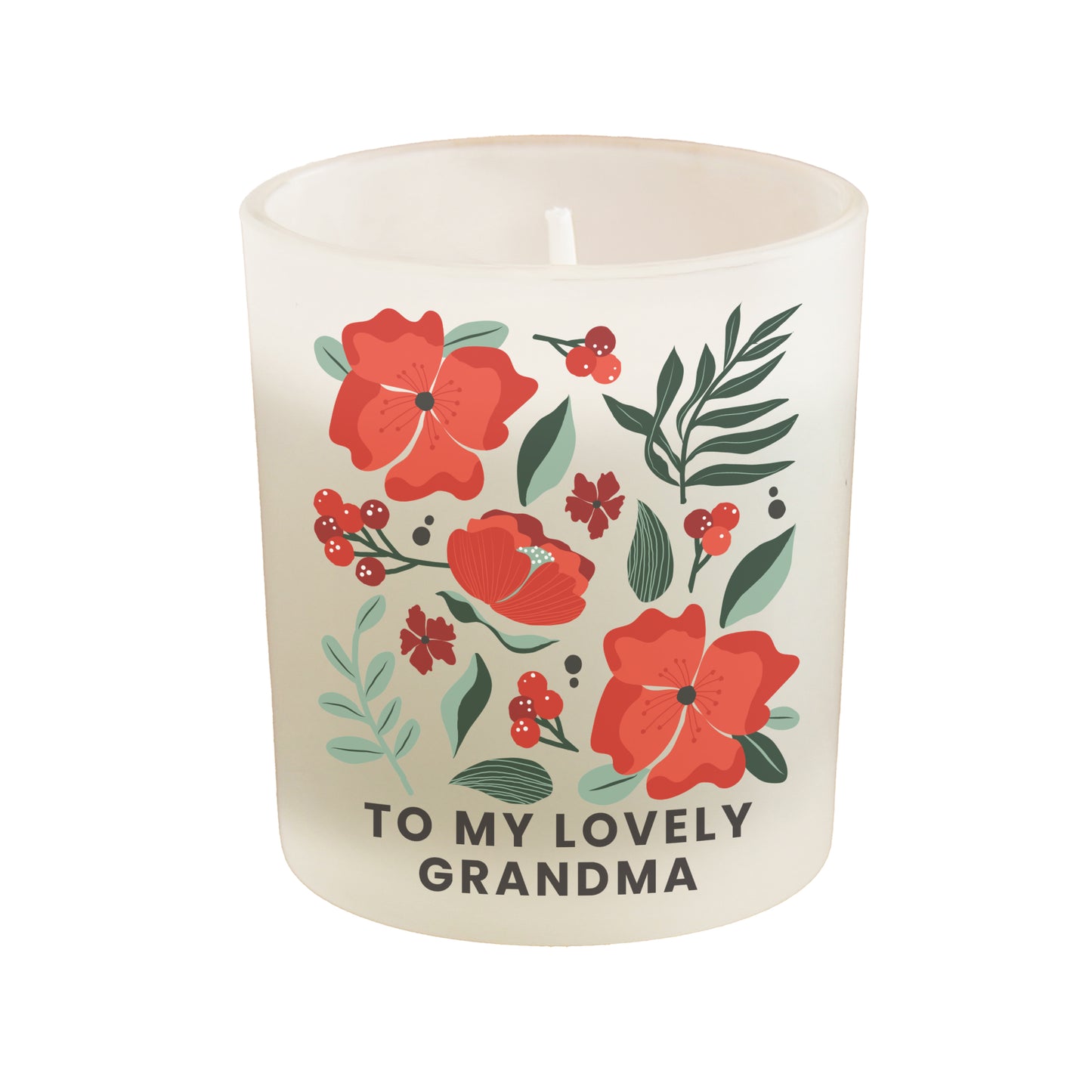 Personalised Poinsettia Candle Jar