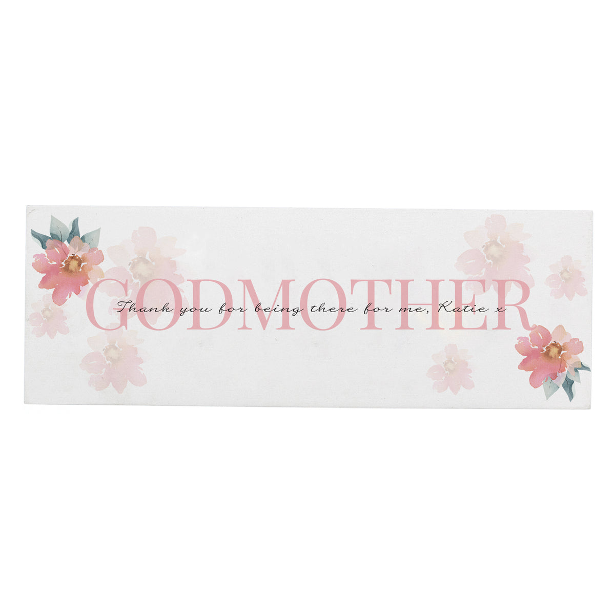Personalised Floral Sentimental Wooden Mantel Decoration