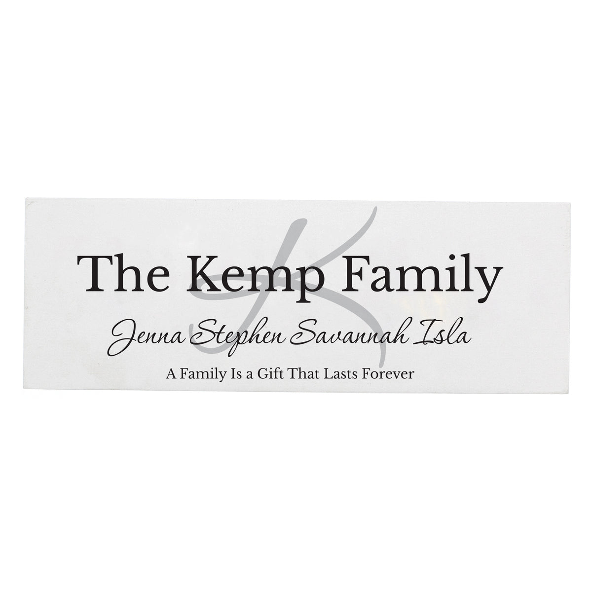 Personalised Family Wooden Mantel Decoration