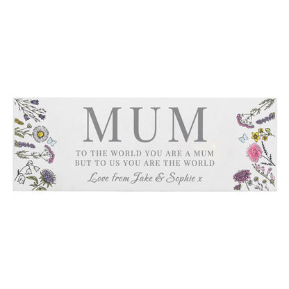 Personalised Wild Flowers Mum Ornament