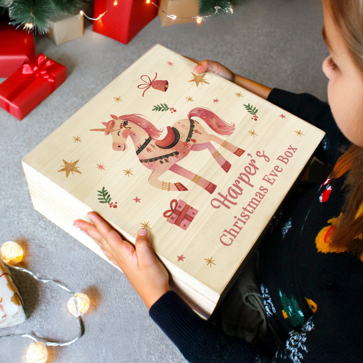 Personalised Unicorn Christmas Eve Box