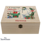 Personalised The Snowman Christmas Wishes Wooden Box