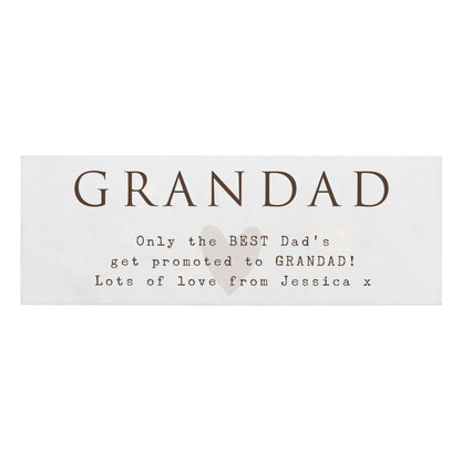 Personalised Grandad Wooden Ornament