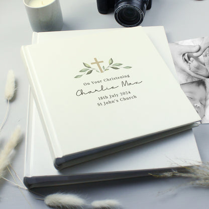 Personalised Religious Cross Square Photo Album
